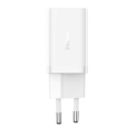 MBXUSB-AC0004, CoreParts USB-C Power Charger 30W 5V-12V/2A-3A Output: USB-C  + USB-A PD QC3.0 Input: 110-230V EU Wall, for mobile phones, tablets &  other devices, Apple White Color