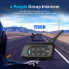Motorcycle Intercom up to four users, IP65, App