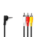 Audio Video Cable 3.5 mm Male | 3x RCA Male | 1.00 m