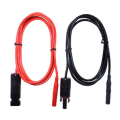 Солнечный кабель 4мм2, красный+черный с разъемами MC4/мультиметр, 1м