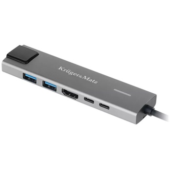 Многопортовый адаптер USB-C 6 в 1 A/C/HDMI/RJ45 K&M