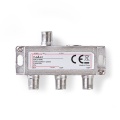 Satellite Splitter | 5 - 2400 MHz | 10.5 dB | Number of inputs: 1 | Number of outputs: 3 | Impedance: 75 Ohm | Zinc | Silver