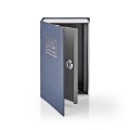 Vault | Book Safe | Key Lock | Indoor | Small | Inner volume: 0.86 l | 2 Keys Included | Blue / Silver