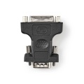 VGA Adapter | VGA Male | DVI-I 24+5-Pin Female | Nickel Plated | Straight | ABS / Metal | Black | Blister