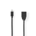 Mini DisplayPort Cable | DisplayPort 1.4 | Mini DisplayPort Male | DisplayPort Female | 48 Gbps | Nickel Plated | 0.20 m | Round | PVC | Black | Blister
