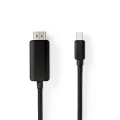 Mini DisplayPort Cable | DisplayPort 1.4 | Mini DisplayPort Male | HDMI™ Connector | 48 Gbps | Nickel Plated | 2.00 m | Round | PVC | Black | Envelope