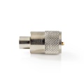 PL259 Connector | Straight | Male | Nickel Plated | 50 Ohm | Solder | Cable input diameter: 6.0 mm | Metal | Silver | 25 pcs | Envelope