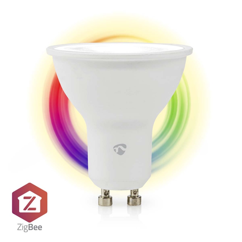 SmartLife Full Colour LED Bulb, Zigbee 3.0, GU10, 345 lm, 4.7 W, RGB /  Warm to Cool White, 2200 - 6500 K, Android™ / IOS, Spot