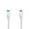 CAT6a Network Cable | S/FTP | RJ45 Male | RJ45 Male | 0.50 m | Snagless | Round | LSZH | White | Label