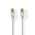 CAT7 Network Cable | S/FTP | RJ45 Male | RJ45 Male | 3.00 m | Snagless | Round | LSZH | White | Label