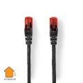 CAT6 Network Cable | RJ45 Male | RJ45 Male | U/UTP | 20.0 m | Outdoor | Round | PE | Black | Label
