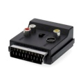 SCART Adapter | SCART Male | S-Video Female / SCART Female / 3x RCA Female | Nickel Plated | Switchable | ABS | Black | 1 pcs | Box