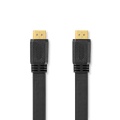 High Speed HDMI™ Cable with Ethernet | HDMI™ Connector | HDMI™ Connector | 4K@30Hz | 10.2 Gbps | 2.00 m | Flat | PVC | Black | Label