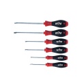 Softfinish phillips/pozidriv screwdriver set - 6pcs round blades - wiha - 311 k6