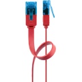CAT 6A Flat Patch Cable U/UTP, red