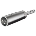 XLR Adapter, AUX Jack, 6.35 mm Stereo Male to XLR Male
