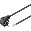 Angled Protective Contact Cable for Assembly, 3 m, Black