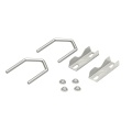 Set of 2 Claw Clamps and U-Bolts for Pipe Diameters up to 60 mm