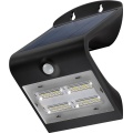 LED Solar Wall Light with Motion Sensor, 3.2 W, Black