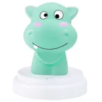 LED night light hippo blue