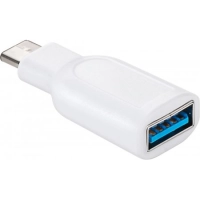 USB-C 3.1 pistik - USB 3.0 A pesa üleminek valge