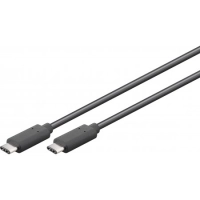 USB-C 3.1 pistik - USB-C 3.1 pistik kaabel 0.5m Must