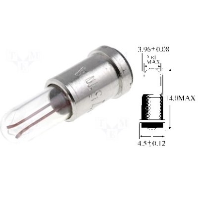 Lamp T1 1.5V 75mA 4*14mm