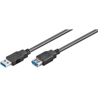 USB 3.0 pikendus kaabel A 3m Must