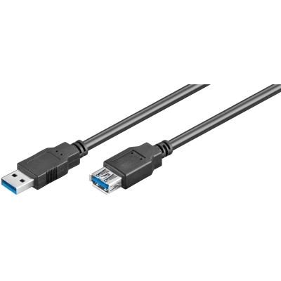 USB 3.0 pikendus kaabel A 5m Must