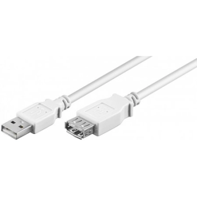 USB 2.0 pikenduskaabel 30cm Valge