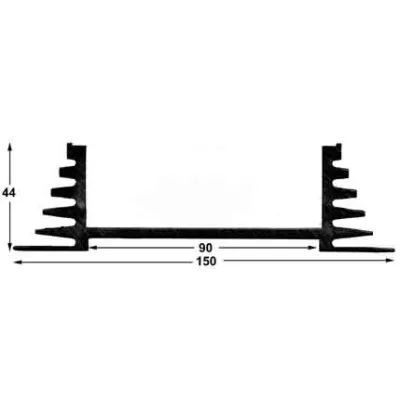 Radiaator alumiinium profiil A6200 44*150*100mm