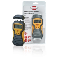 Moisture Meter for Wood / Walls / Building material with LCD Display Anthracite / Yellow