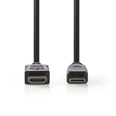 HDMI-mini HDMI 1.4 кабель 1.5м штекер - штекер, Чёрный