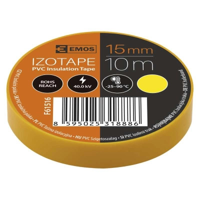 Isoleerpael kollane 15mm*10m 0.13mm PVC