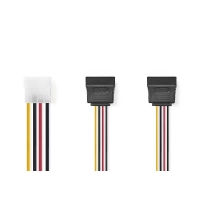 Molex pistik üleminek 2*SATA pesa 15cm