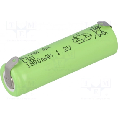 Aku 1tk Ni-Mh AA R6 1.2V 1800mAh jooteklemmidega