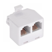 RJ45 pistik-2xRJ45 pesa Valge