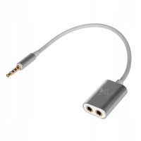 Üleminek 3.5mm AV pistik 4-pin - 2*3.5mm stereo pesa 3-pin