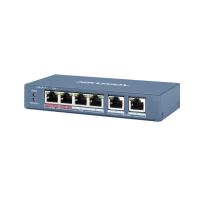 4x PoE toitesöötja Hikvision Switch 100Mbps 60W + 1 High PoE