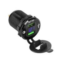 В панель зарядка USB 12-24V QC3.0 5V/9V/12V 3A