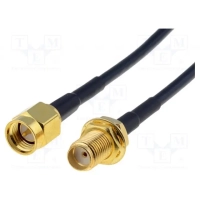 SMA extension wire, SMA plug - SMA socket, 10m RG174