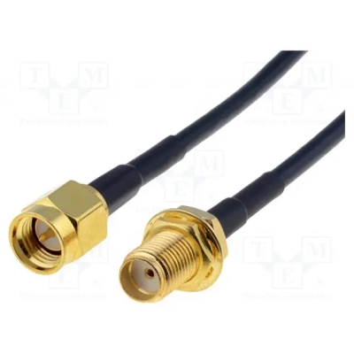 SMA extension wire, SMA plug - SMA socket, 10m RG174