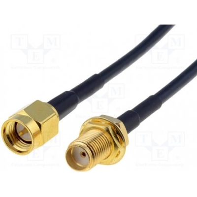 SMA extension wire, SMA plug - SMA socket, 2m RG174