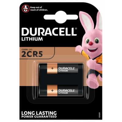 Patareid 2CR5 liitium 6V Duracell 245