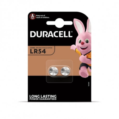 Patareid 1.5V  LR54 AG10 LR1130 G10 189 GP89A 389 SR1130W Duracell V10GA 2tk