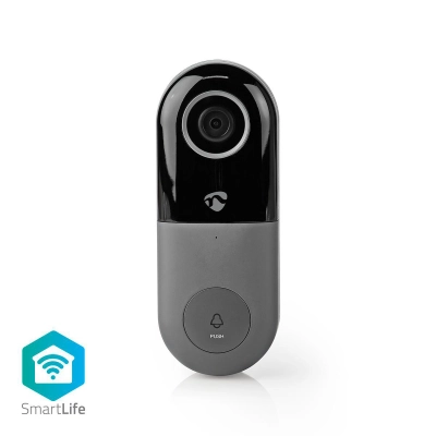 Video uksekell must FHD 1080p IP54 12-24VAC Nedis SmartLife