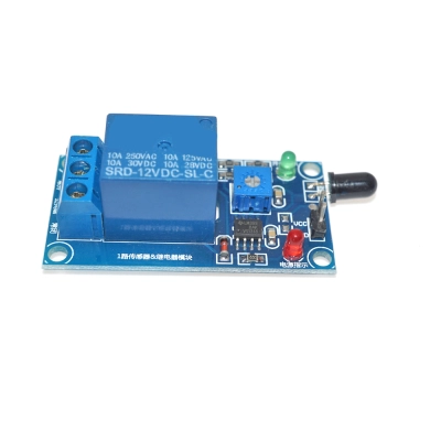 1 Channel 12V Flame Sensor Relay Module Fire Flame Detection Fire Alarm /  250V 10A AC or 30V 10A DC