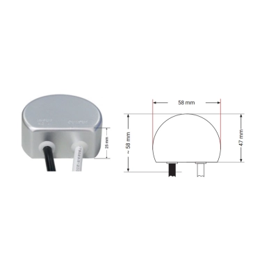 LED toiteplokk 24VDC 1.25A 30W IP67 58x58x25mm