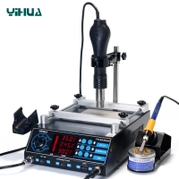 Soldering station 65W+ board heater 555W + Hot air 650W