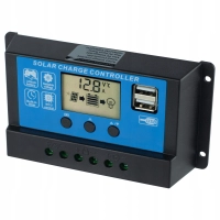 Solar Charge Controller Solar Panel Battery Intelligent Regulator PWM LCD 30A 12V/24V USB